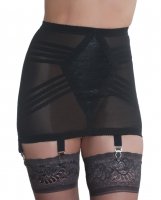 Rago Shapewear Zippered Open Bottom Girdle Black 8X