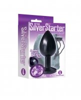 9'S SILVER STARTER ANODIZED BEJEWELED STEEL PLUG VIOLET