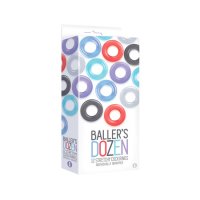 The 9's, Baller's Dozen, 12-Piece TPE Cock Ring Set