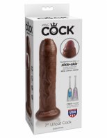 KING COCK 7 UNCUT BROWN COCK '