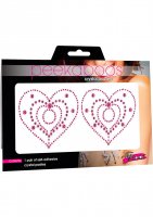 PASTIES CRYSTAL HEART PINK(PEEKABOO CRYSTALS)