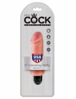 KING COCK 5 VIBRATING STIFFY BEIGE VIBRATOR '