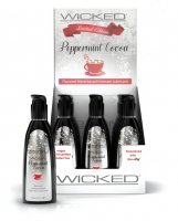 Wicked Sensual Care Aqua Waterbased Lubricant Display - 2 oz Peppermint Cocoa Display of 12