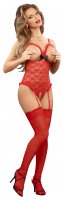 CUPLESS CROTCHLESS TEDDY RED L/XL (LUV LACE)