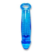 MUSCLE SMOOTH COCKSHEATH W/LENGTH INSERT OXBALLS ICE BLUE (NET)