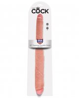 King Cock 16' Tapered Double Dildo - Flesh