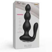 (WD) BLISS TAIL SPIN BEADED AN VIBE RECHARGEABLE BLACK