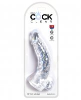 King Cock Clear 7.5' Cock w/Balls