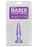 Basix Rubber Works Beginner's Butt Plug - Purple