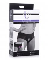 Strap U Lace Envy Crotchless Panty Harness - Black L/XL