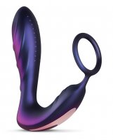 Hueman Black Hole Anal Vibrator w/Cock Ring - Purple