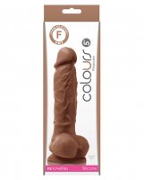 Colours Pleasures 5' Dildo - Brown