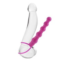 LOVE RIDER BEADED DUAL PENETRATOR PINK