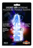 LIGHT UP VIBRATING PLEASURE SLEEVE BLUE