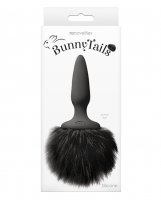 BUNNY TAILS MINI BLACK BLACK FUR