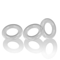 WILLY RINGS 3 PK COCKRINGS CLEAR (NET)