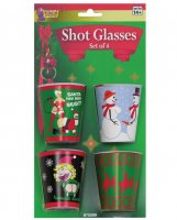 Holiday X Rated Shot Glasses - Pack of 4