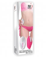 Adam & Eve Rechargeable Vibrating Panty w/Remote - Pink