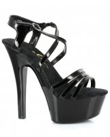 Ellie Shoes Dreamer 6' Stiletto w/2' Platform Black Eight