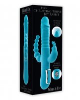 Adam & Eve Eve's Thrusting Triple Joy Rabbit - Teal