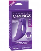 Fantasy C-Ringz Vibrating Silicone Taint-Alizer - Purple