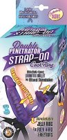 DOUBLE PENETRATOR STRAP ON COCKRING PURPLE