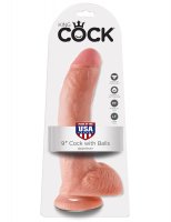 KING COCK 9IN COCK W/BALLS FLESH