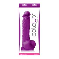 COLOURS PLEASURES 8IN DILDO PURPLE