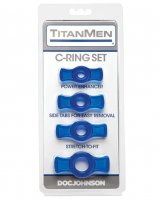 Titanmen Tools Cock Ring Set - Blue