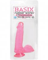 Basix Rubber Works 6' Dong w/Suction Cup - Pink