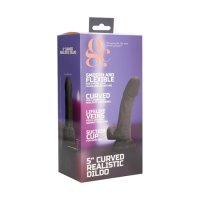 GC 5 Inch Curved Realistic Dildo - Black