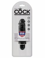 KING COCK 5 VIBRATING STIFFY BLACK VIBRATOR '