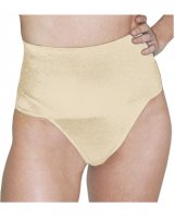 Rago Shapewear Soft Wide Band Thong Shaper Beige 2X