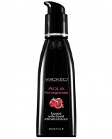 Wicked Sensual Care Aqua Water Based Lubricant - 2 oz Pomegranate