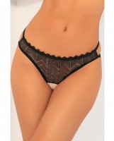 Rene Rofe Exquisite Trap Crotchless Panty Black M/L