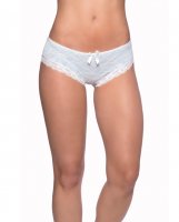 Cage Back Lace Panty White/Blue 1X/2X