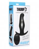 Thump It 7x Kinetic Rippled Anal Plug - Black