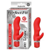 Perfect Fit Clit Flicker Silicone 10 Function Waterproof Red