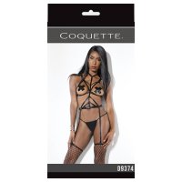 Harness With Garters Black OS