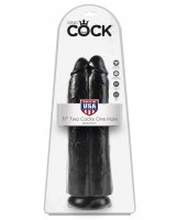 King Cock 11' Two Cocks One Hole - Black