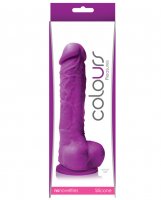 Colours Pleasures 5' Dildo w/Suction Cup - Purple