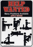 (WD) HELP WANTED MANY POSITION AVAILABLE METAL SIGN