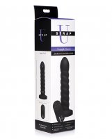 Strap U Supple Dildo w/Remote - Black