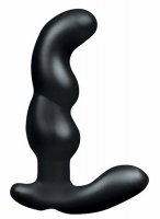 PROSTATE PRO SOFT ANGLED TIP PROSTATE ANAL MASSAGER BLACK W/C RINGS