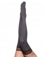 Kix'ies Annabelle Pinstripe Thigh High Black B