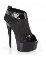 Ellie Shoes Somi 6' Pointed Steletto Heel w/2' Platform Black Eight