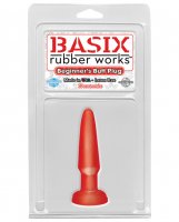 Basix Rubber Works Beginner's Butt Plug - Red