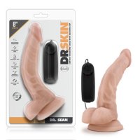 Dr. Skin - Dr. Sean - 8in Vibrating Cock with Suction Cup - Vanilla