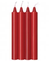 THE 9'S MAKE ME MELT SENSUAL WARM-DRIP CANDLES 4PK RED