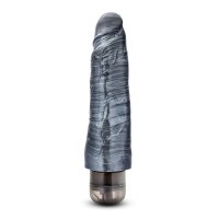 JET NOIR CARBON METALLIC BLACK VIBRATING DILDO